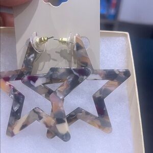 Star Shaped Multicolor Earrings